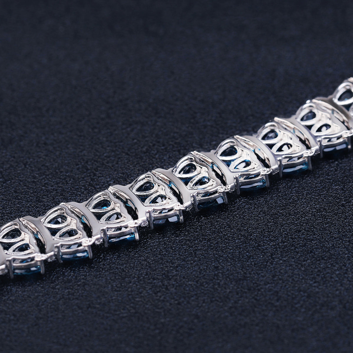 Topaz Multi-Stone Bracelet 925 Sterling Silver (wearing effect view)