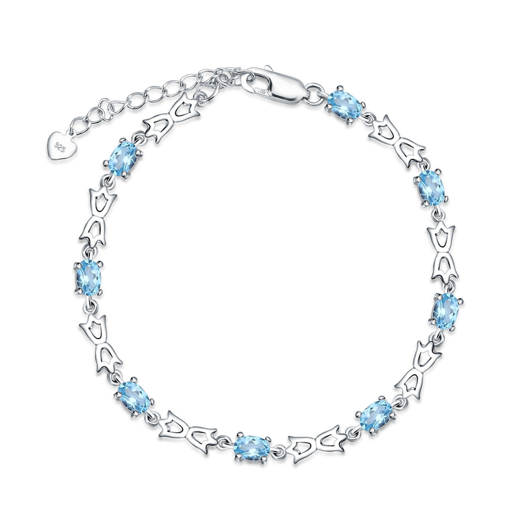 Topaz Designer Bracelet 925 Sterling Silver