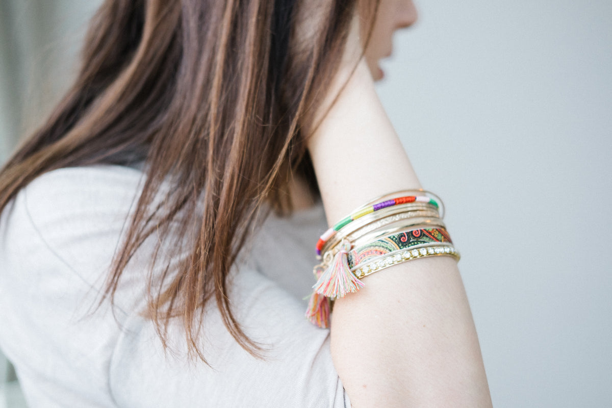 Avenora Atelier high-end jewelry model with long flowing hair