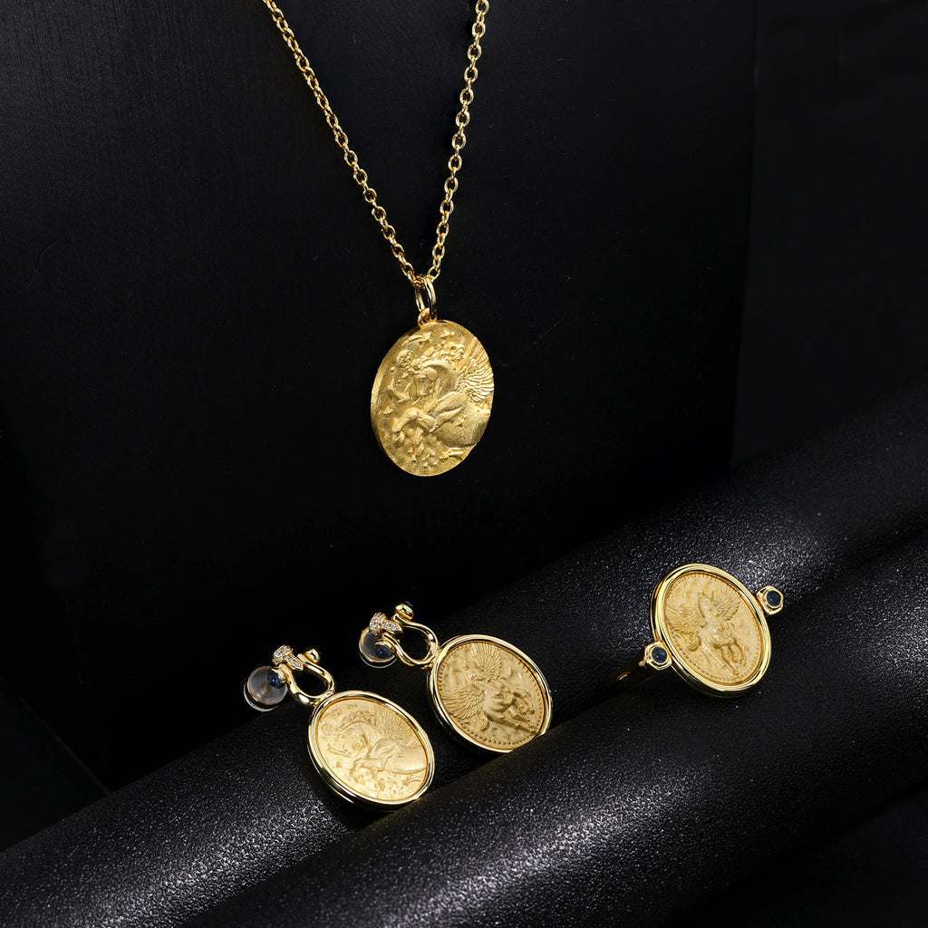 Side profile of the Natural Gemstone necklace