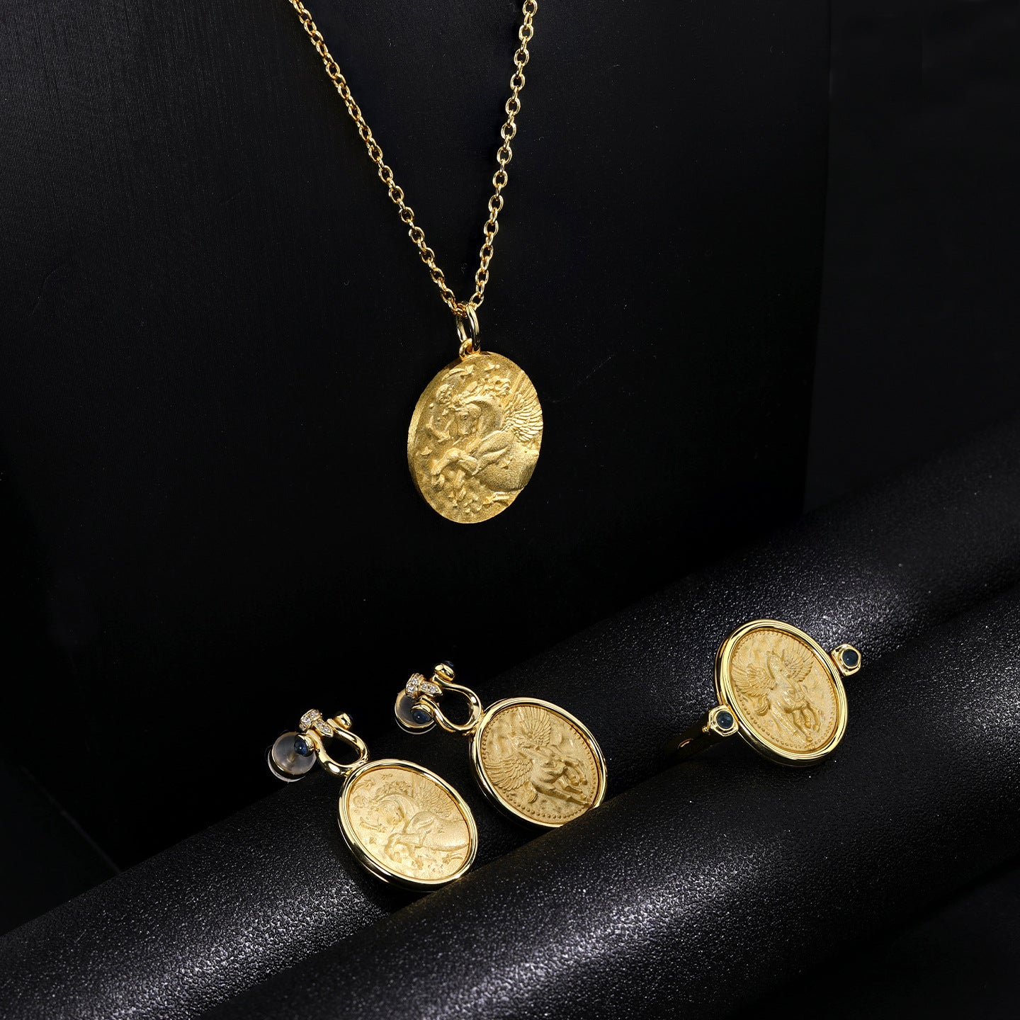 Side profile of the Natural Gemstone necklace