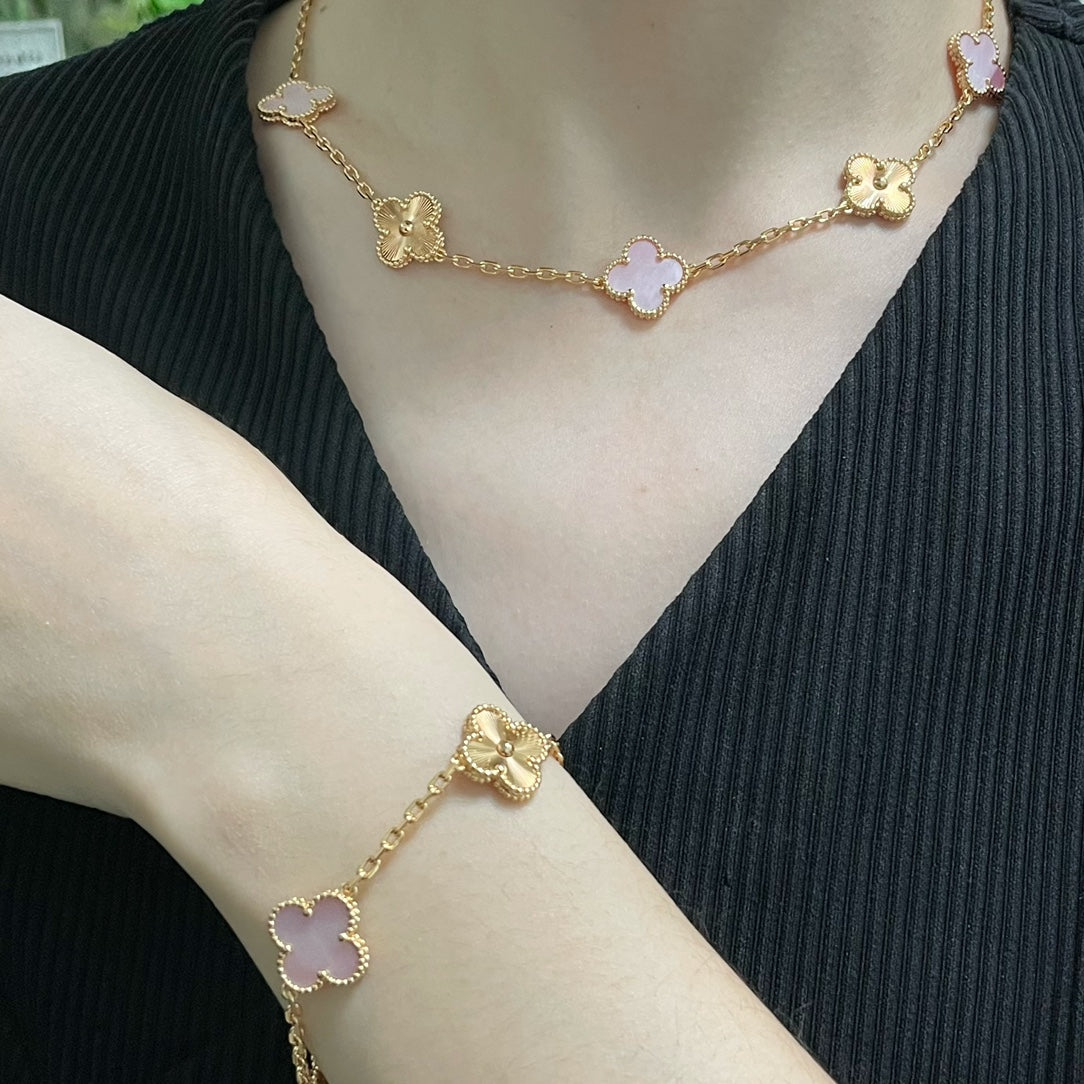 Women's Pink Pendant Necklace - Front View | Avenora Atelier
