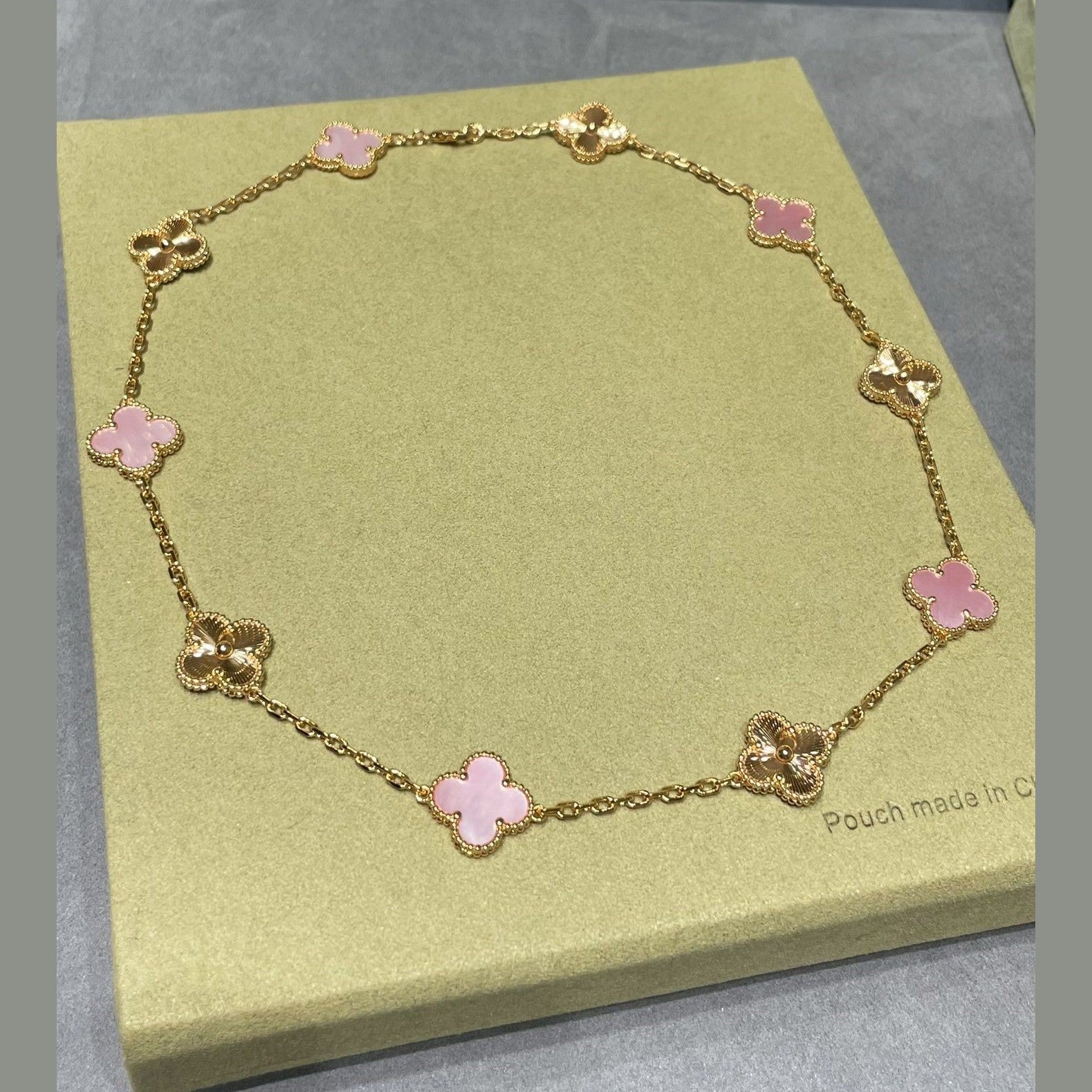 Pink Necklace For Women | Delicate Chain Pendant | Avenora Atelier
